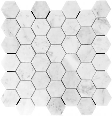 Hexagonal Carrara Mosaic