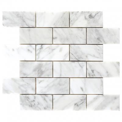 square carrara marble bevel kitchen wall tiles
