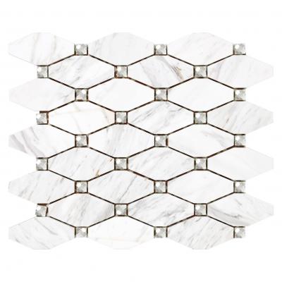 Premium Glossy Glazed octag Shape Wall  Porcelain Tile Mosaic For Modern Backsplash Bathroom Kitchen Commercial Project
