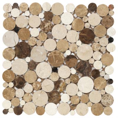 Marble mixed Penny Round Mosaic Good Price
