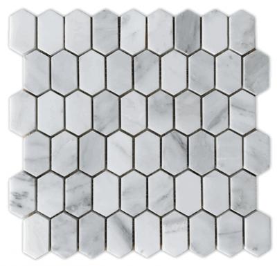 Carrara Hexagon Stone Mosaic Tiles