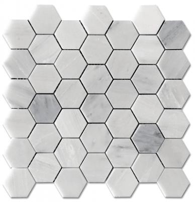 Carrara Hexagon Stone Mosaic Tiles