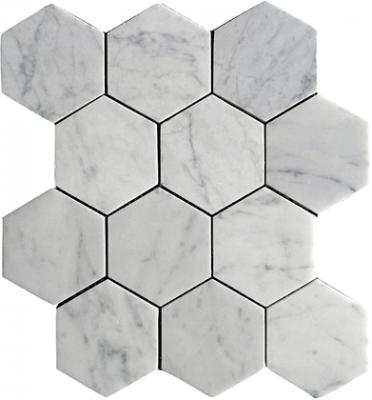 Carrara Hexagon Stone Mosaic Tiles