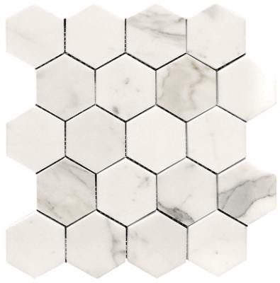 Carrara Hexagon Stone Mosaic Tiles