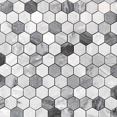 Carrara Hexagon Stone Mosaic Tiles