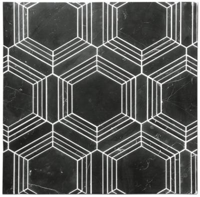 Carrara Hexagon Stone Mosaic Tiles