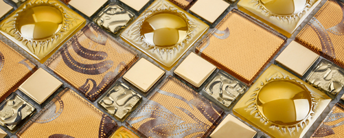 Mosaico de Vidro Dourado
